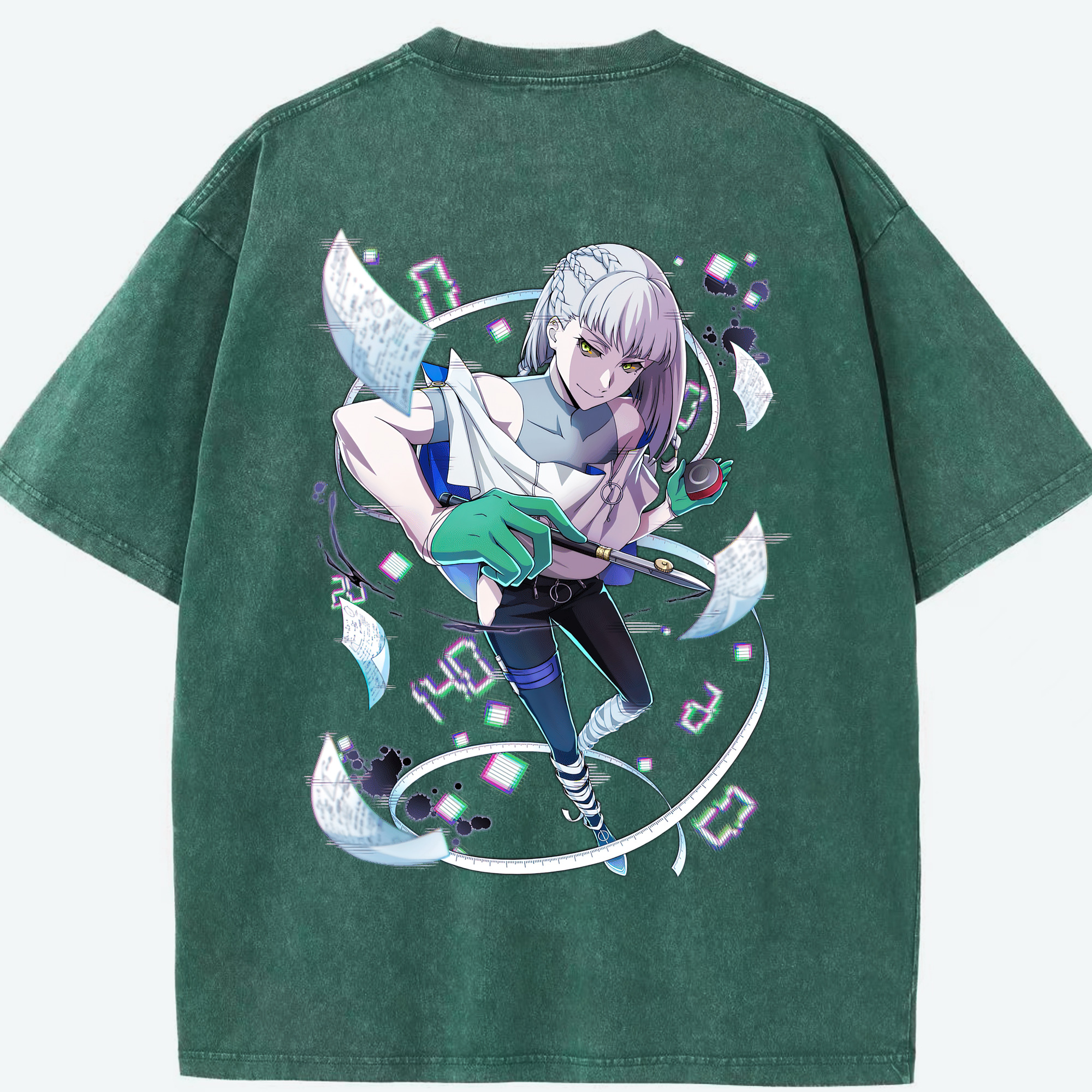 （画像用） 文豪ストレイドッグス Bungo Stray Dogs 綿100% ヴィンテージ風 半袖Tシャツ（背面プリント）